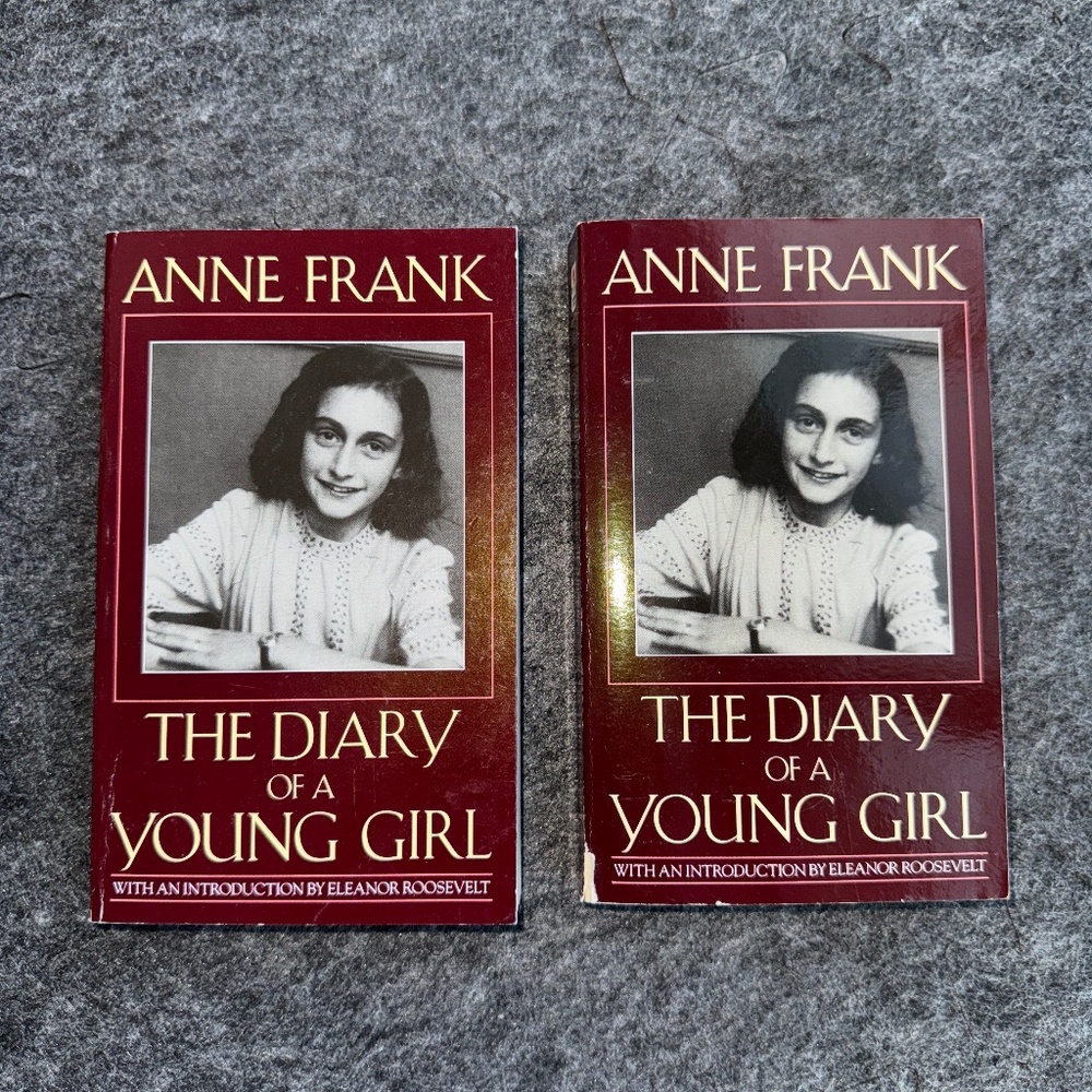 Ann Frank The Diary of A Young Girl Set of 2 Paperback Books Biography Holocaust
